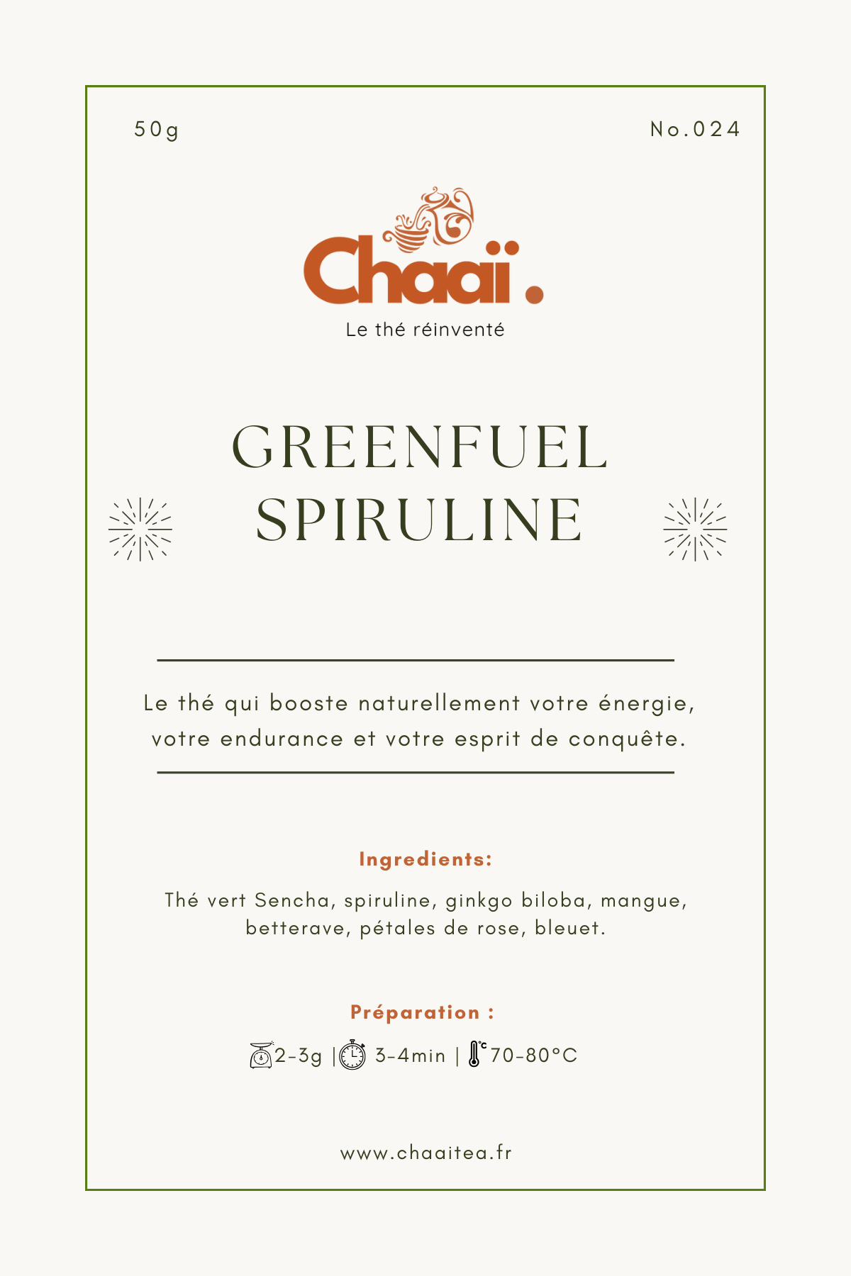 GreenFuel Spiruline